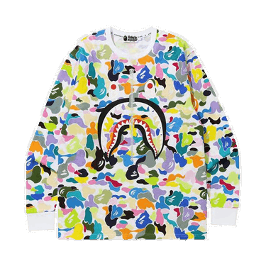 T-shirt BAPE Multi Camo Shark Tee Flerfarvet | 1G80 111 008 WHITE, 0