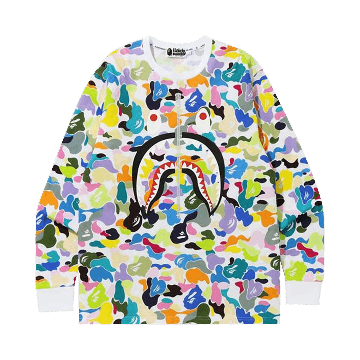 T-shirt BAPE Multi Camo Shark Tee Flerfarvet | 1G80 111 008 WHITE, 0