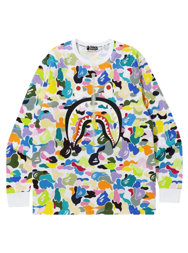 T-shirt BAPE Multi Camo Shark Tee Flerfarvet | 1G80 111 008 WHITE