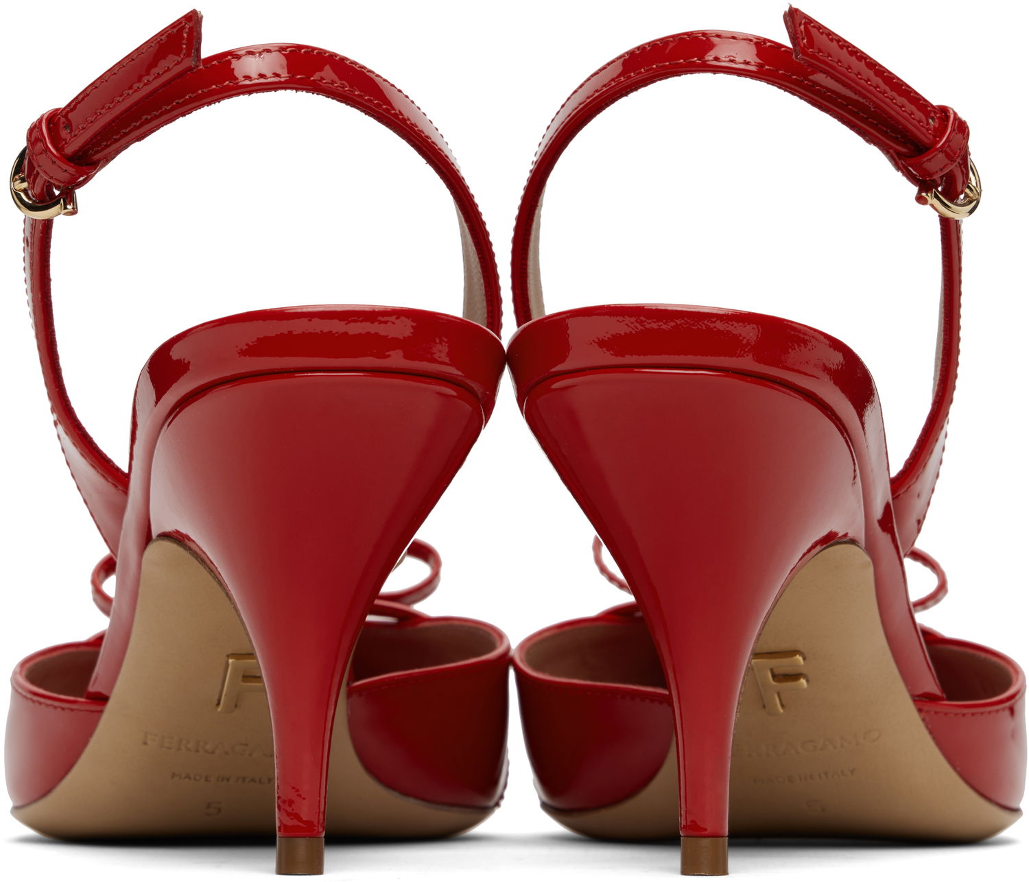 Sneakers og sko FERRAGAMO Ferragamo Gylla Mini Bow Slingback Pump Heels Rød | 781108, 1