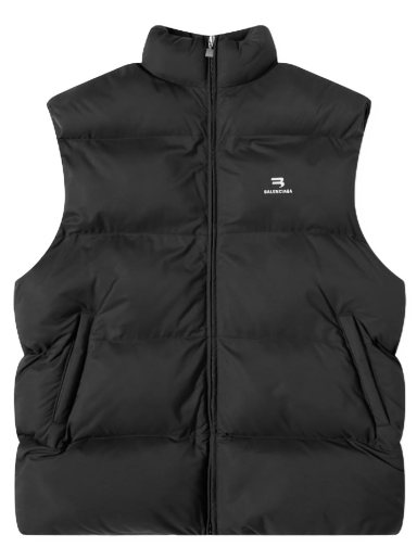 Vest Balenciaga Cosy Oversized Puffer Gilet Sort | 681446-TJO03-1000