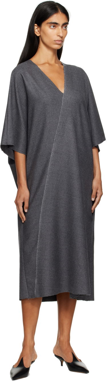 Kjole Maison Margiela MM6 Maison Margiela Raw Edge Midi Dress Grå | S52DD0066 M35466, 3