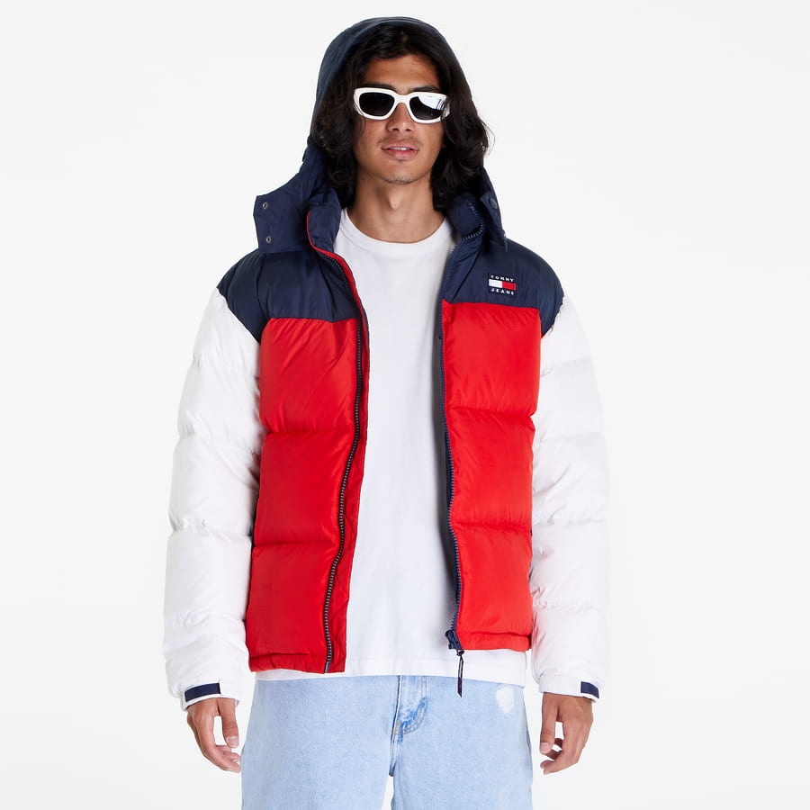 Puffer jakke Tommy Hilfiger Alaska Colour-Blocked Padded Jacket Flerfarvet | DM0FM14460 C87, 0