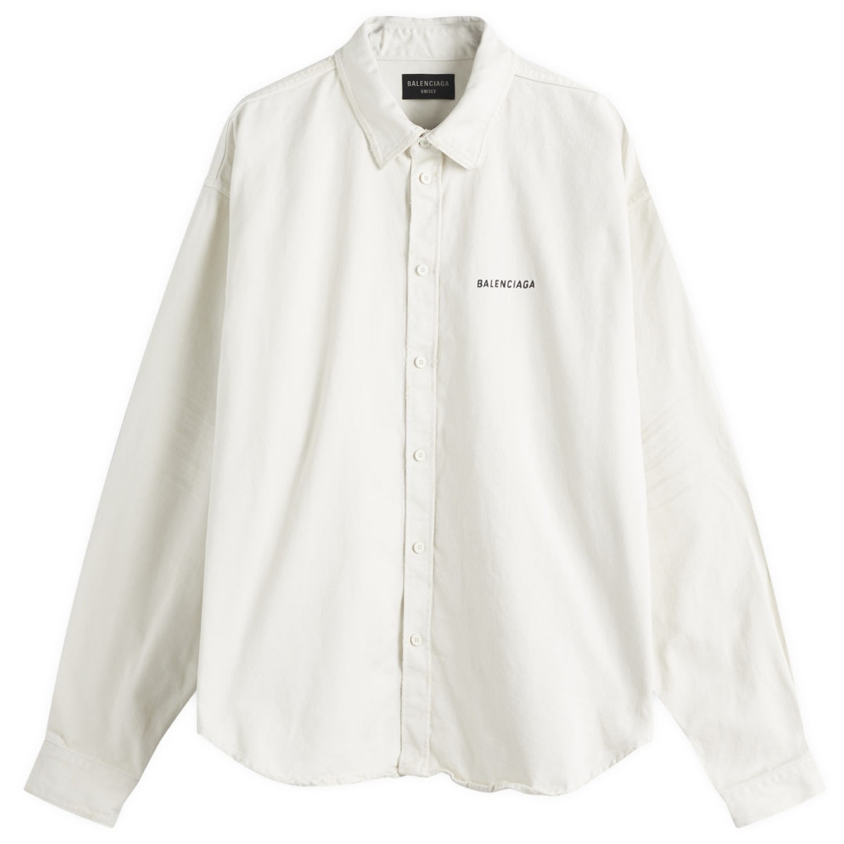 Skjorte Balenciaga Balenciaga Long Sleeve Oversized Shirt, Size Large Hvid | 822840-TRWA5-9000, 1