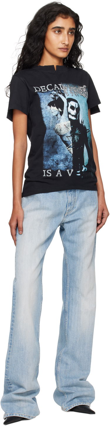 T-shirt VETEMENTS VETEMENTS Cradle of Filth Cut-Up Fitted T-Shirt Sort | WCF76TR960BB, 3