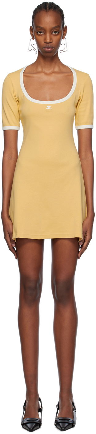 Kjole Courrèges Courrèges Holistic Minidress Gul | 124JRO358JS0070
