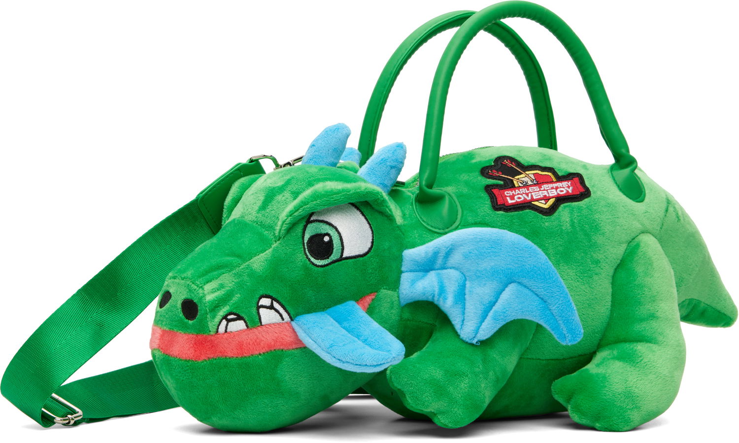 Håndtaske Charles Jeffrey Loverboy Charles Jeffrey LOVERBOY Plush Baby Dragon Handbag Grøn | 54120501, 1
