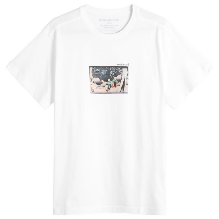 T-shirt Maharishi Maharishi Travellers In Snow Graphic Tee, Size Large Hvid | 2213-WHT