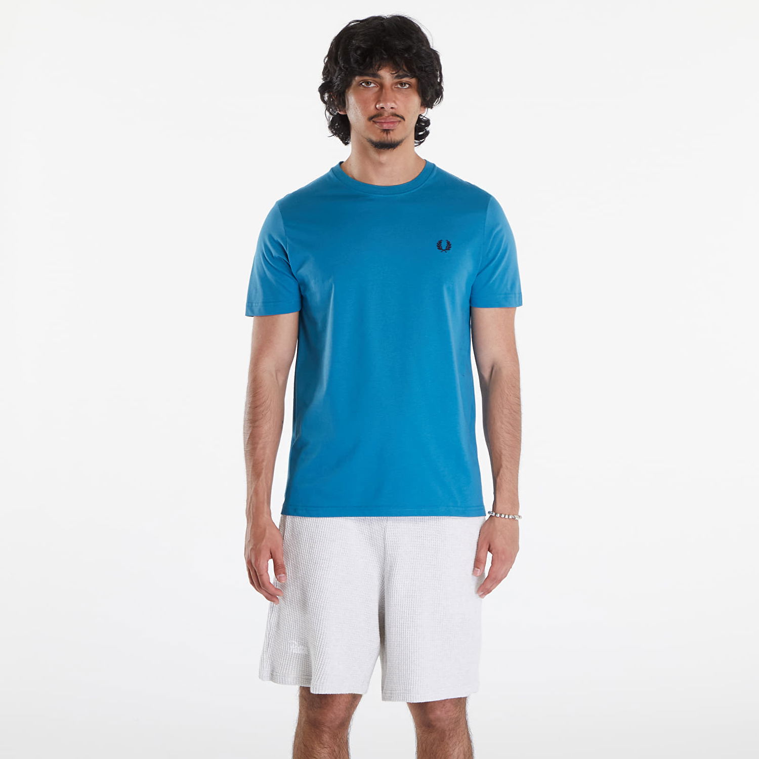 T-shirt Fred Perry Crew Neck T-Shirt Ocean/ Navy Blå | M1600 V35, 0