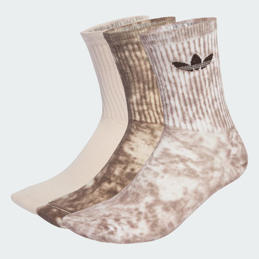Sokker adidas Performance Tie Dye Socks 3 Pairs Beige | JY0237
