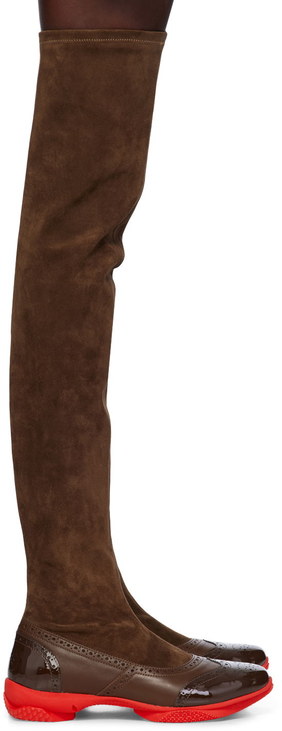 Sneakers og sko KIKO KOSTADINOV Kiko Kostadinov Sonia Over-the-Knee Boots Brun | KKWAW24FT04-159