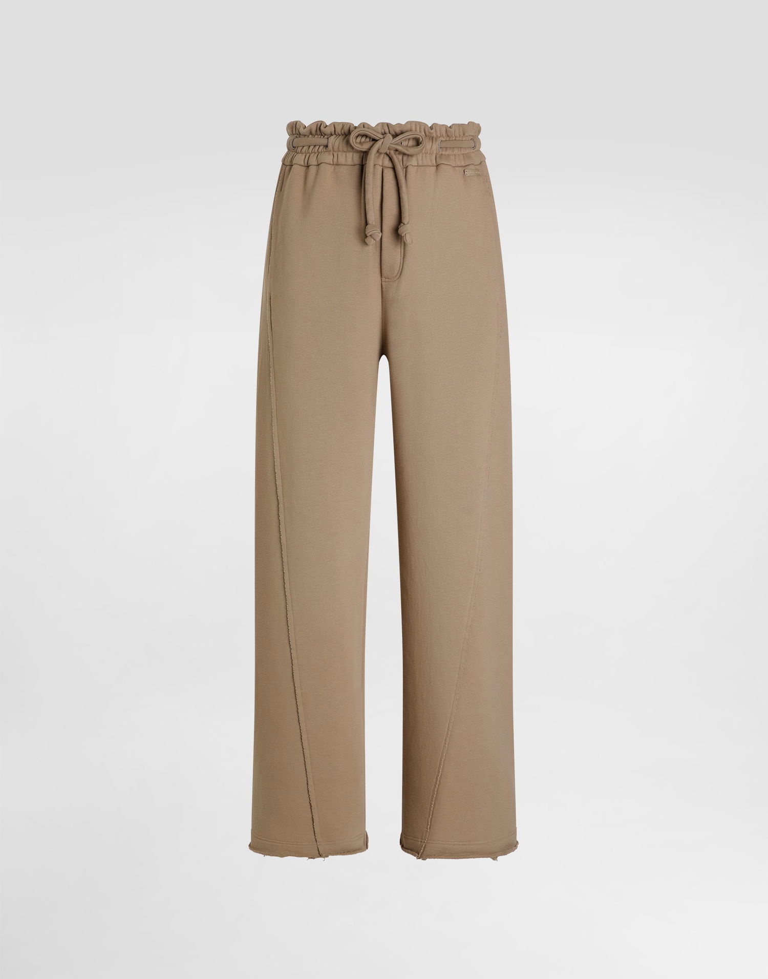 Bukser Dolce & Gabbana Dolce & Gabbana Jersey Wide-Leg Trousers Beige | GP16ZTG7PLAM0160, 0