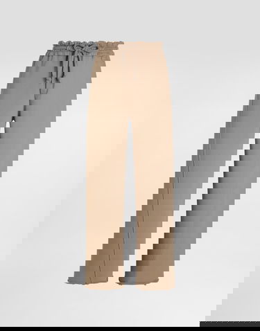Bukser Dolce & Gabbana Dolce & Gabbana Jersey Wide-Leg Trousers Beige | GP16ZTG7PLAM0160, 0
