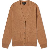 Sweater A.P.C. Louisa Logo Knitted Cardigan Beige | WVBBY-F22239-PBC, 1