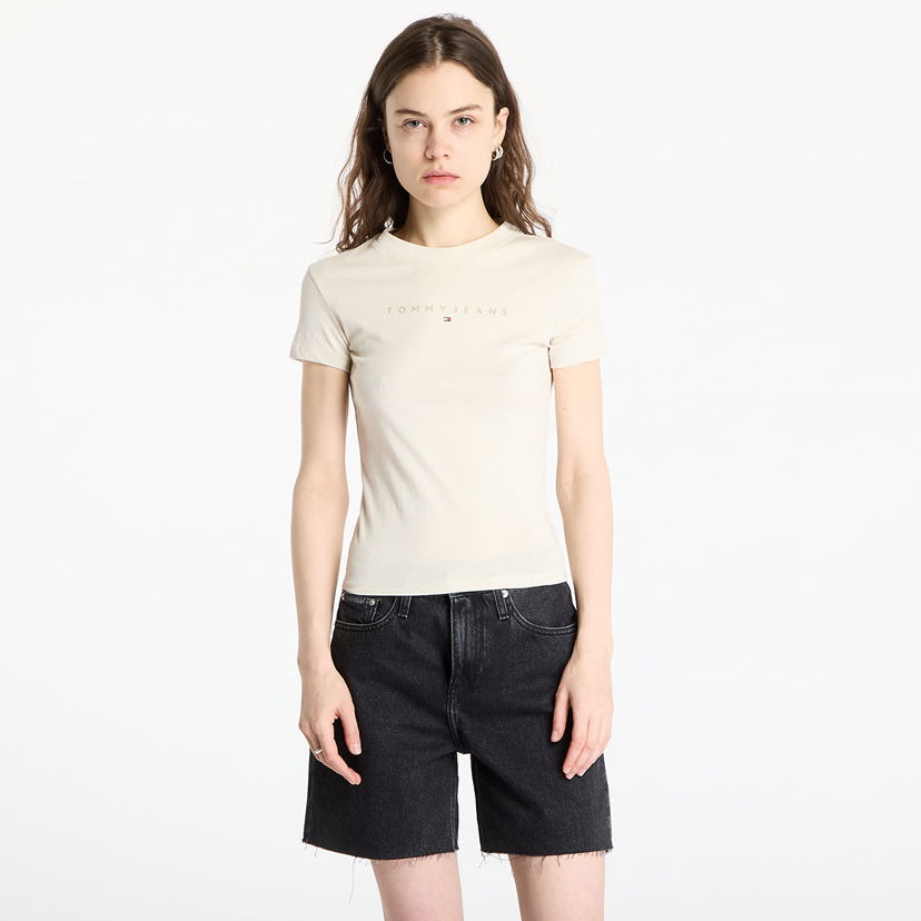 T-shirt Tommy Hilfiger Tommy Jeans Slim Tonal Linear T-Shirt Beige | DW0DW20315 ACG