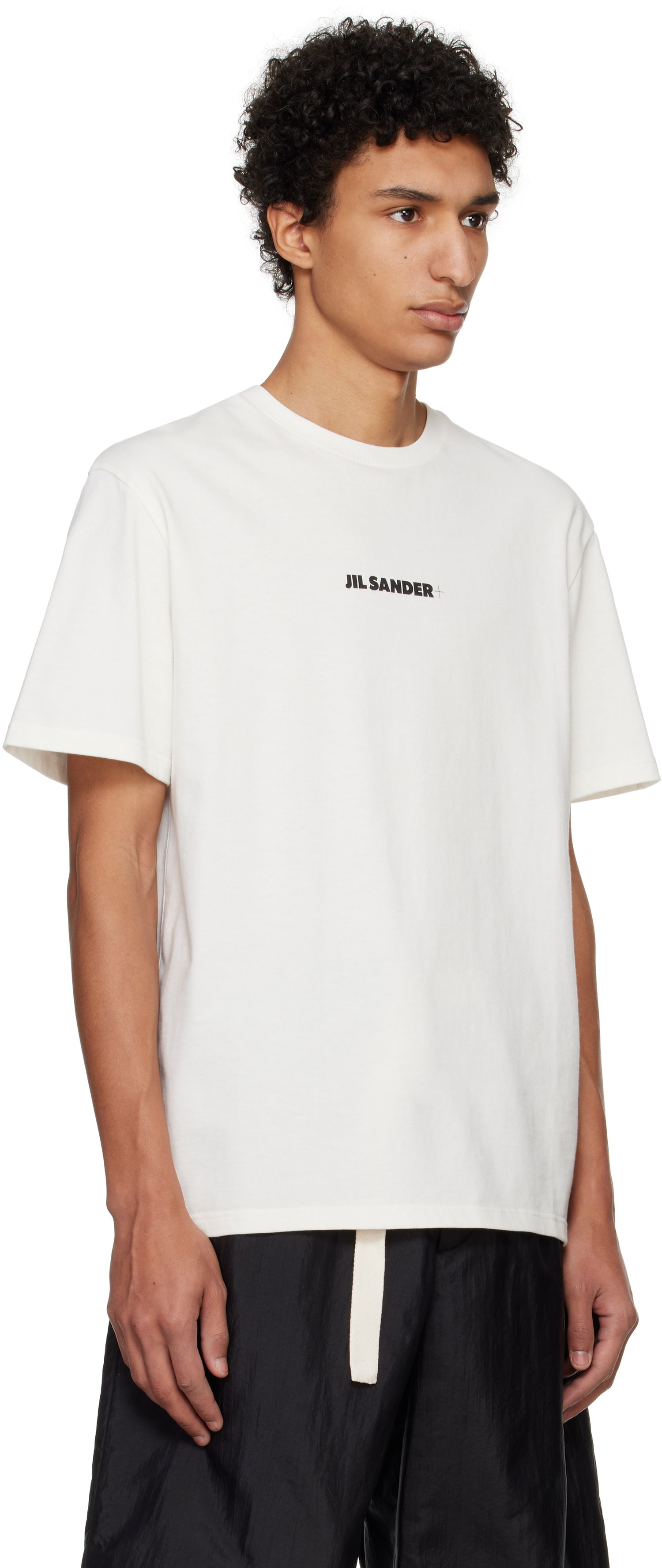 T-shirt Jil Sander Jil Sander + Logo Print T-Shirt Hvid | J47GC0156_J20103, 1