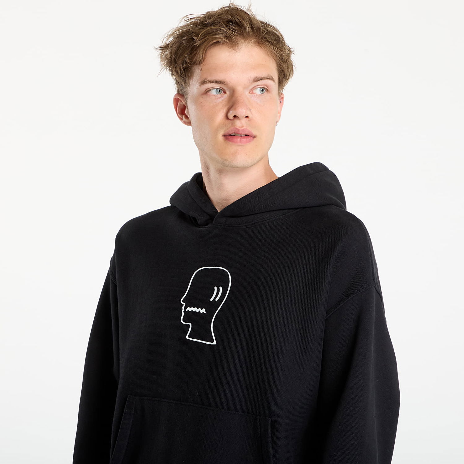 Sweatshirt Brain Dead Logo Head Hoodie Black Sort | BDF24T09004530BK01, 1