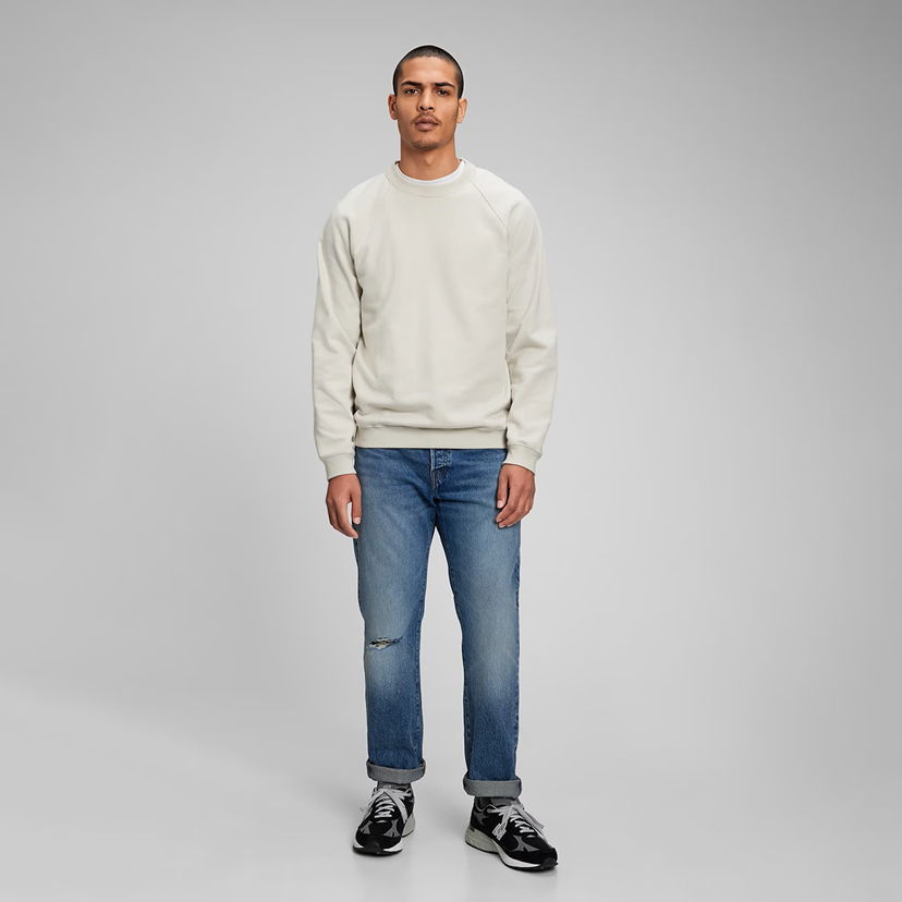 Jeans GAP Denim Pants Straight Medium Wash Blå | 819594-00