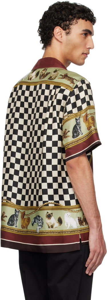 Skjorte Dolce & Gabbana Dolce&Gabbana Silk Cat Print Shirt Flerfarvet | G5LH3THI1VV, 2