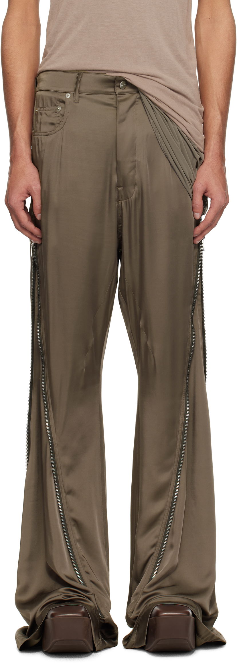 Bukser Rick Owens Rick Owens Hollywood Bolan Banana Trousers Grøn | RR01E5343 SCH