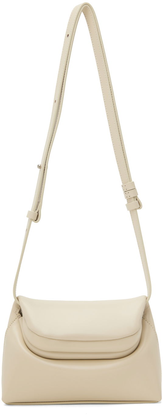 Skuldertaske OSOI Mini Crossbody Leather Bag Beige | 24FWB01017003