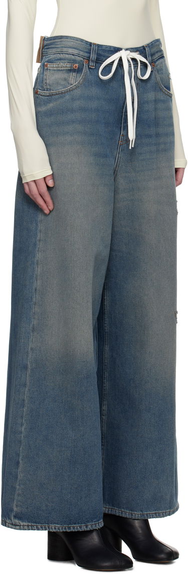 Jeans Maison Margiela MM6 Maison Margiela Drawstring Wide-Leg Jeans Blå | S52LA0246 M30017, 1