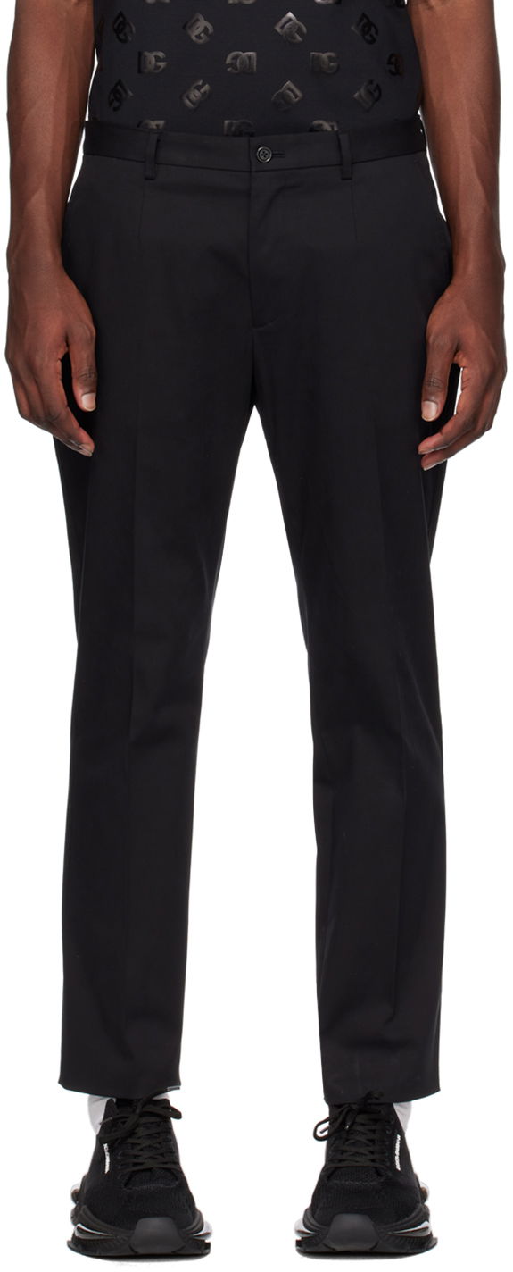 Bukser Dolce & Gabbana Black Tailored Trousers Sort | GVB6ETFUFMJ