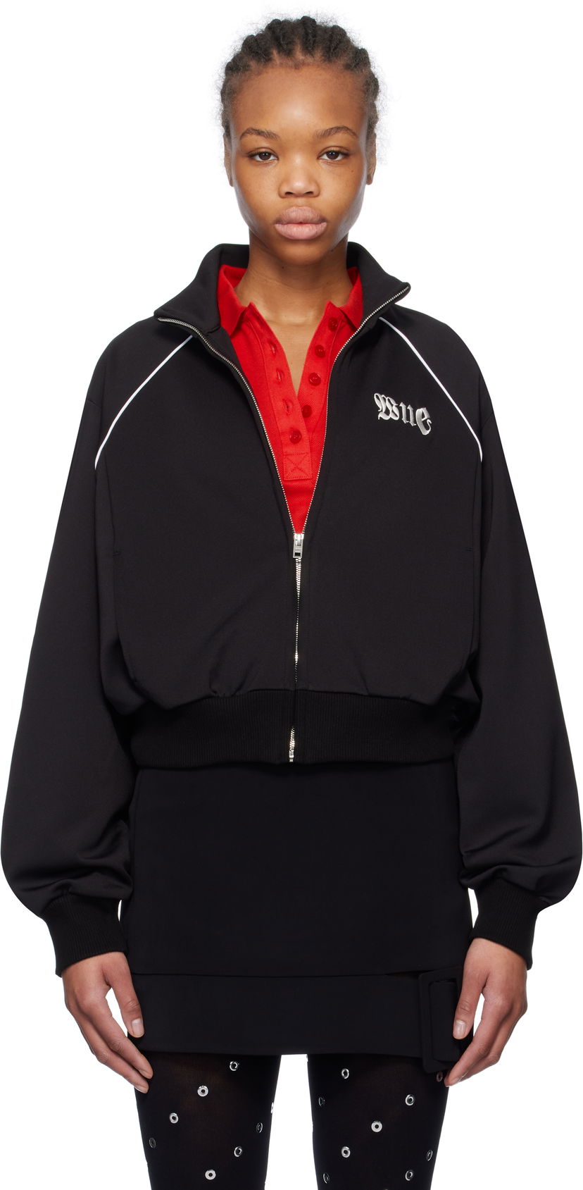 Træningsdragt We11done We11done Logo Track Jacket Sort | WD-TJ0-25-855-W-BK