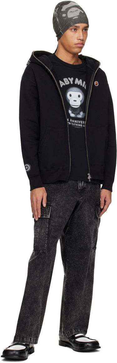 Sweatshirt BAPE A Bathing Ape One Point Ape Head Shark Full Zip Hoodie Sort | 001ZPK801305M, 3