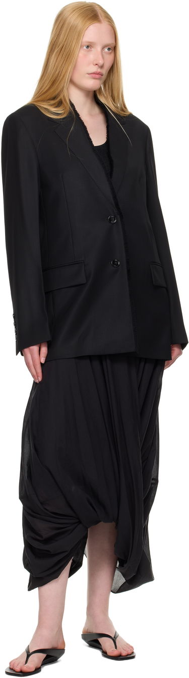 Jakke TOTEME TOTEME Raw Lapel Blazer Sort | 253-WRZ0054-FB0435, 3