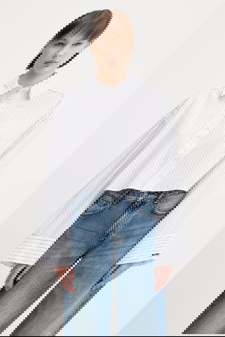 Skjorte Ksubi KSUBI Cropped Astra Relaxed Fit Shirt Hvid | WSP25SH004, 0