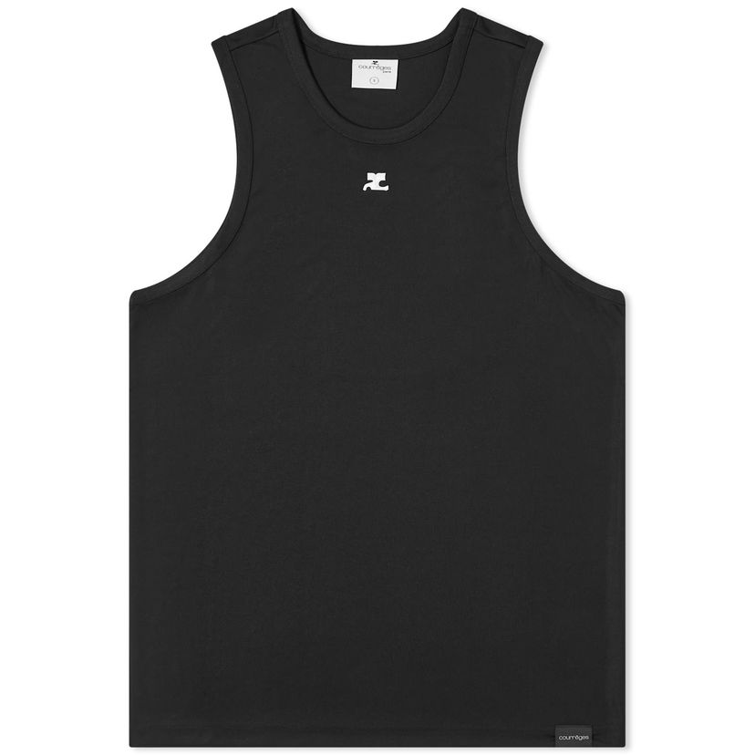 Tanktop Courrèges Sports Light Lycra Tank Top Black Size Large Sort | 124JDE069JS0045-9999