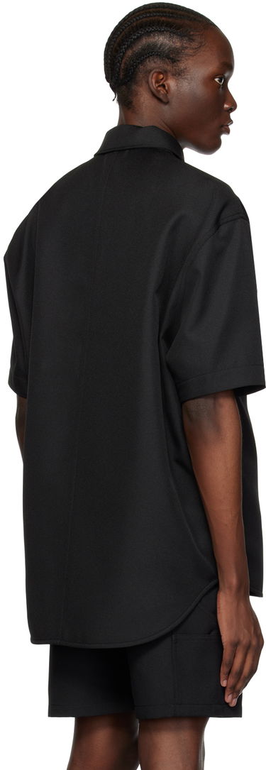 Skjorte Courrèges Short Sleeve Button-Up Shirt Sort | 123CCH023PL0056, 2