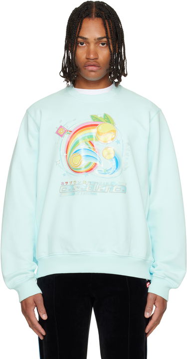 Sweatshirt Casablanca Casablanca Manga Tennis Ball Sweatshirt Turkis | M-AW25-JTP-293-01, 0