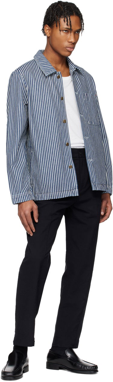 Bukser A.P.C. A.P.C. Joaquin Textured Straight-Leg Trousers Sort | COGXU-H08454, 3