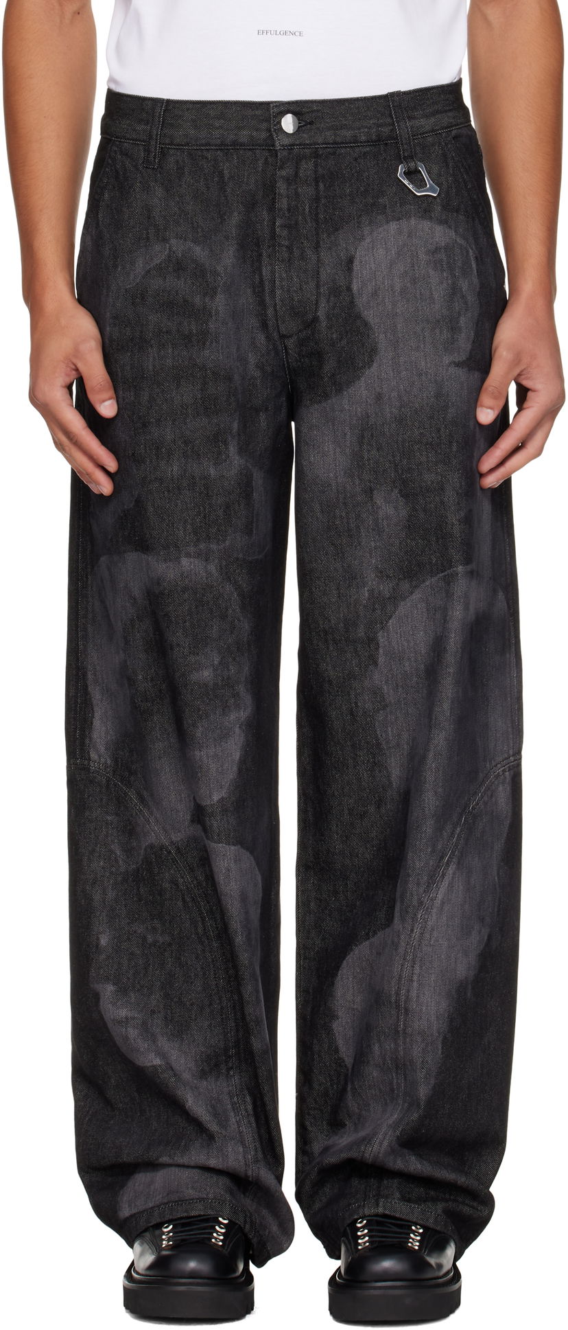 Jeans HELIOT EMIL HELIOT EMIL Basalt Wide-Leg Jeans Sort | AW25_M_10_189_BLK01_LSR