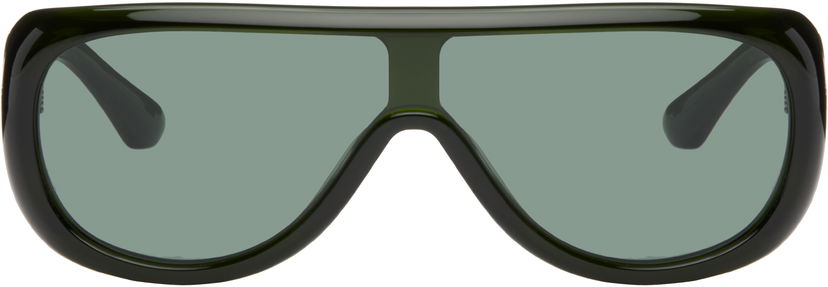 Solbriller Port Tanger Port Tanger Sayf Sunglasses Grøn | SSENSE Exclusive Aviator