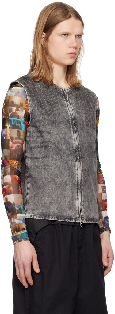 Vest Diesel D-Sund-S Pinstripe Denim Vest Grå | A17104-0ABCU-02, 1