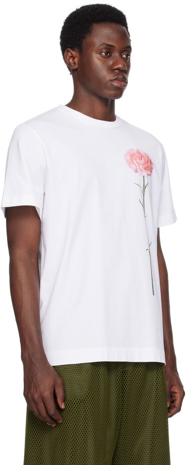 T-shirt Simone Rocha Simone Rocha Carnation Print T-Shirt Lyserød | 5195P32A-M 0569, 4
