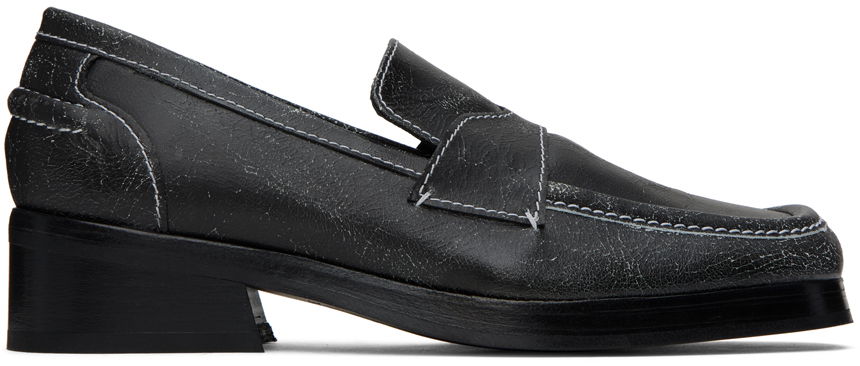 Sneakers og sko Eckhaus Latta Eckhaus Latta Stitched Loafers Sort | FEKLMLTLO05106, 0