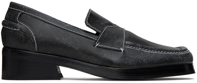 Sneakers og sko Eckhaus Latta Eckhaus Latta Stitched Loafers Sort | FEKLMLTLO05106