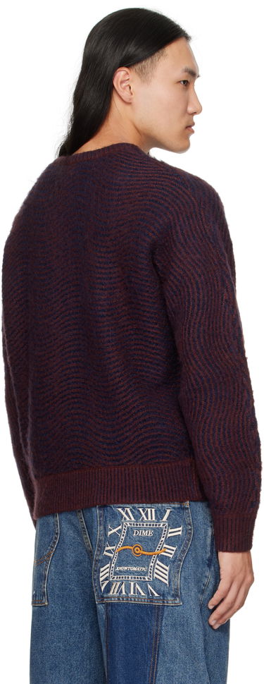 Sweater Dime Dime Mohair Wave Knit Sweater Bourgogne | DIMEFA254BUR, 2
