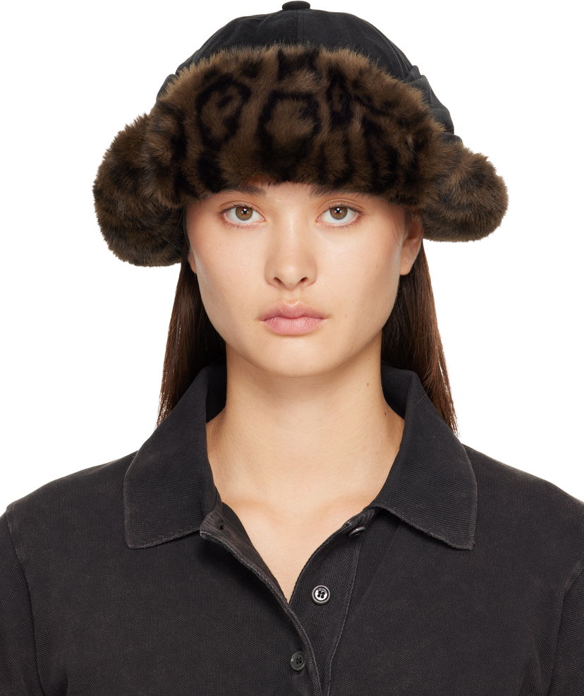 Kasket Andersson Bell Andersson Bell Faux Fur Leopard Print Ear Flap Cap Flerfarvet | aaa500u