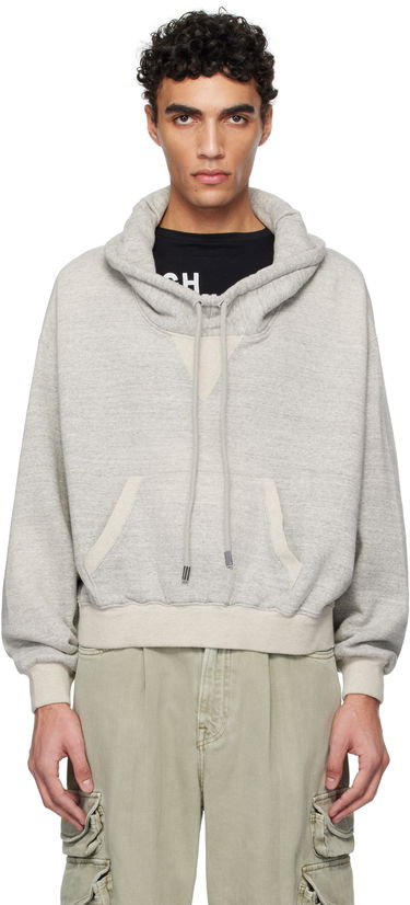 Sweatshirt R13 R13 Cropped Popover Sweatshirt Grå | R13WK255-001BH, 0