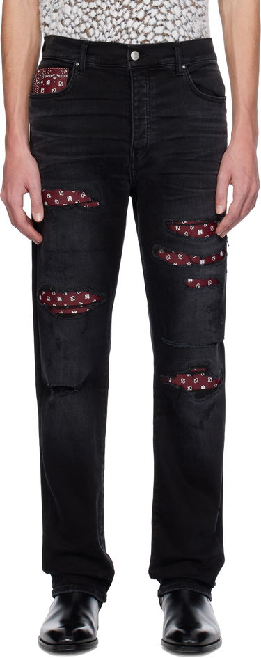 Jeans AMIRI Slim Fit Jeans With Bandana Repairing Sort | AMDNSM1008, 0