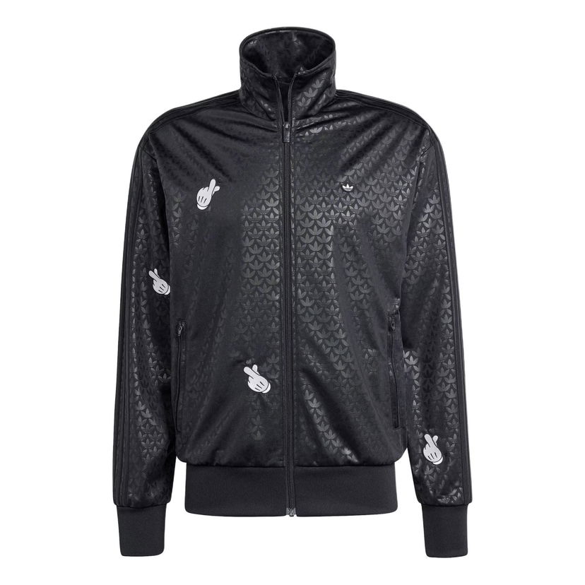 Bomberjakke adidas Originals Mickey Mouse Monogram Embroidered Track Jacket Sort | IY2264