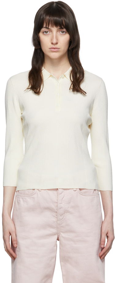 Polo skjorte rag & bone Pacey Knit Polo Hvid | WAS22P049WB49, 0