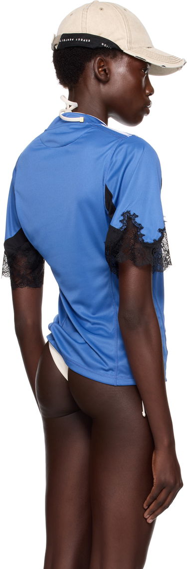 T-shirt Martine Rose Martine Rose Lace Trim Football T-Shirt Blå | 123JT08504, 2