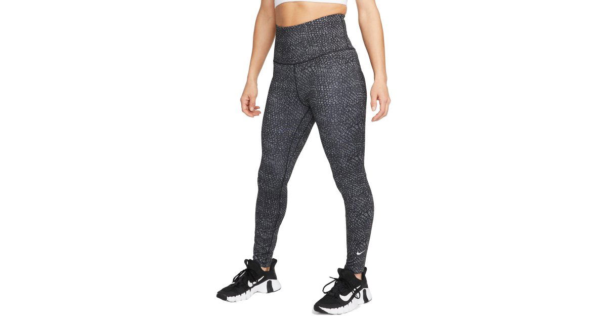 Leggings Nike One High-Waisted 7/8 Printed Leggings Sort | dx0162-010, 1