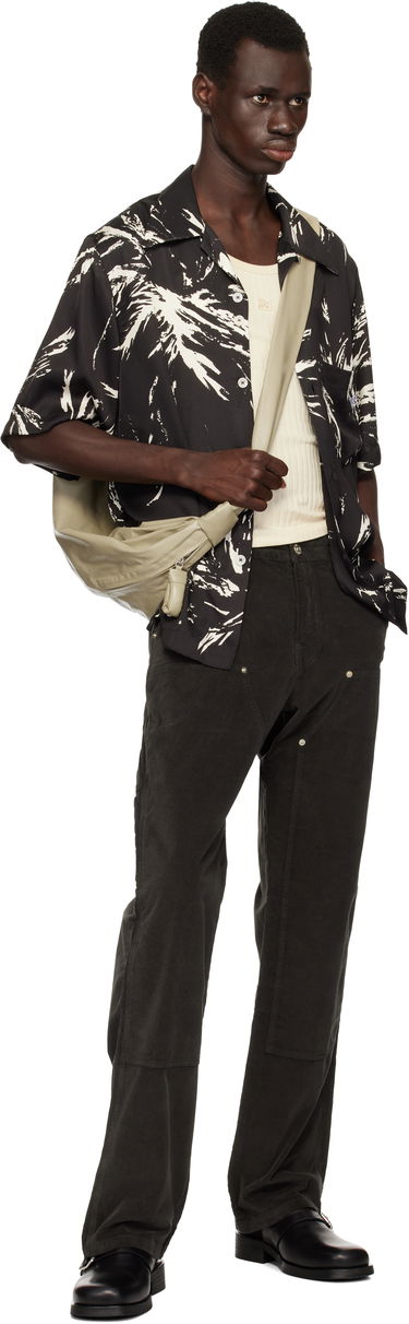 Skjorte Wales Bonner Wales Bonner Highlife Bowling Shirt Sort | MS25SH08-VI05-9900 PRINT VISCOSE, 3
